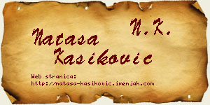 Nataša Kašiković vizit kartica